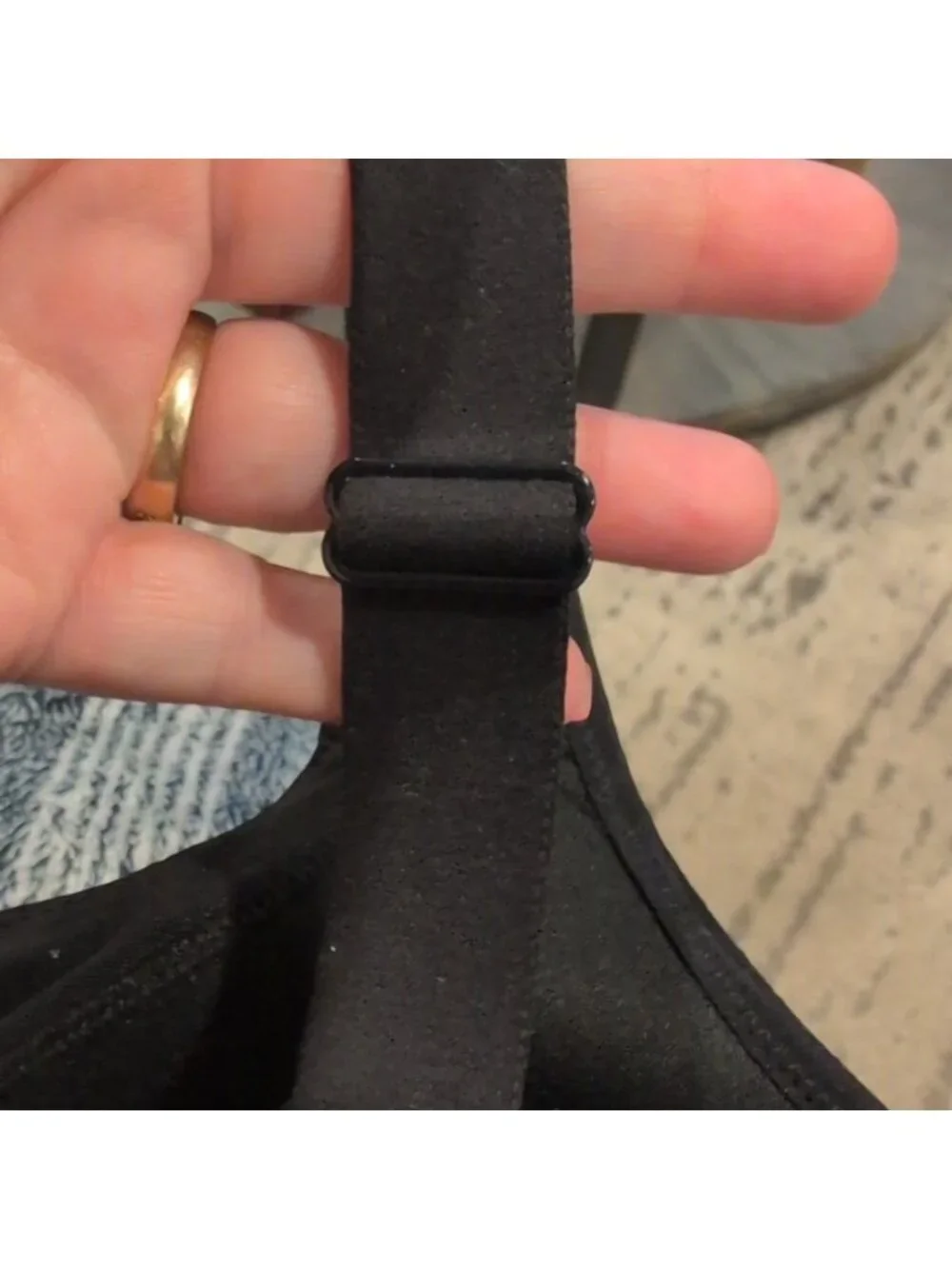 Run Times Bra High Support, B–G Cups Black